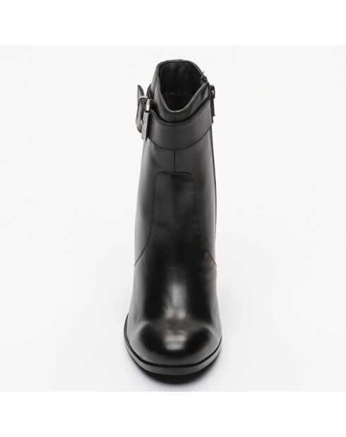 Bottines en Cuir Sixtine noires - Talon 9 cm