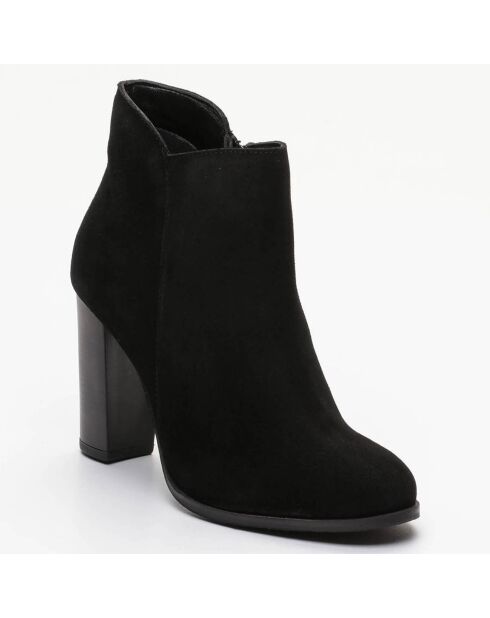 Bottines en Cuir Isabela noires - Talon 9 cm