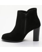 Bottines en Cuir Isabela noires - Talon 9 cm