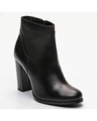 Bottines en Cuir Giulia noires - Talon 9 cm