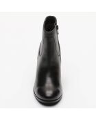 Bottines en Cuir Giulia noires - Talon 9 cm