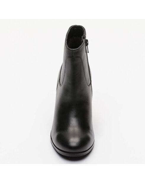 Bottines en Cuir Giulia noires - Talon 9 cm