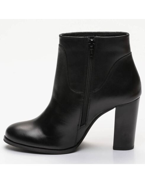 Bottines en Cuir Giulia noires - Talon 9 cm