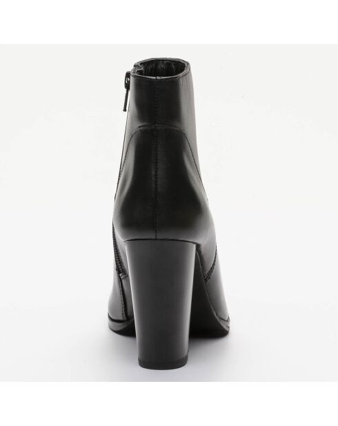 Bottines en Cuir Giulia noires - Talon 9 cm