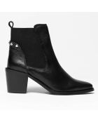 Chelsea Boots en Cuir Fally noires - Talon 6,5 cm