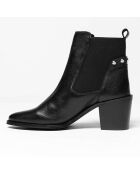 Chelsea Boots en Cuir Fally noires - Talon 6,5 cm