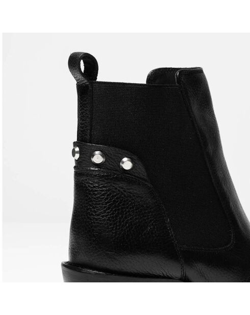 Chelsea Boots en Cuir Fally noires - Talon 6,5 cm