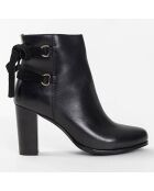 Bottines en Cuir Stockton noires - Talon 9 cm