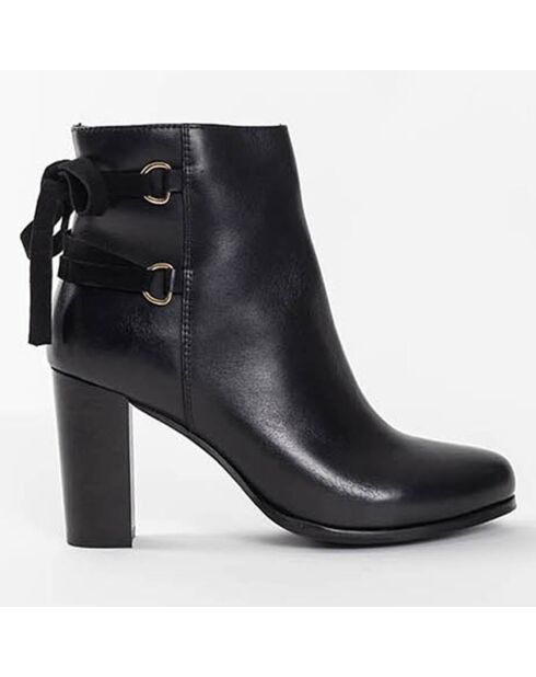 Bottines en Cuir Stockton noires - Talon 9 cm