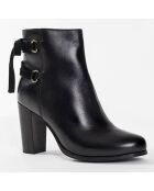 Bottines en Cuir Stockton noires - Talon 9 cm