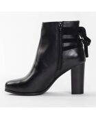 Bottines en Cuir Stockton noires - Talon 9 cm