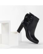 Bottines en Cuir Stockton noires - Talon 9 cm