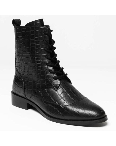 Boots en Cuir Burgassi noires