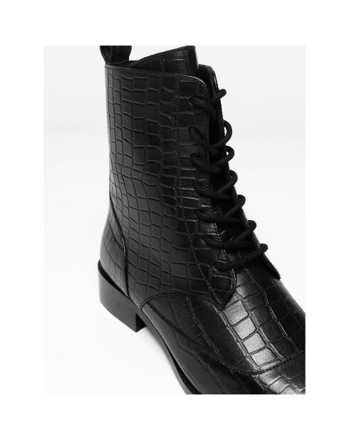 Boots en Cuir Burgassi noires