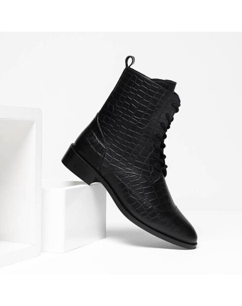 Boots en Cuir Burgassi noires