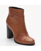 Bottines en Cuir Maoli marron - Talon 9 cm