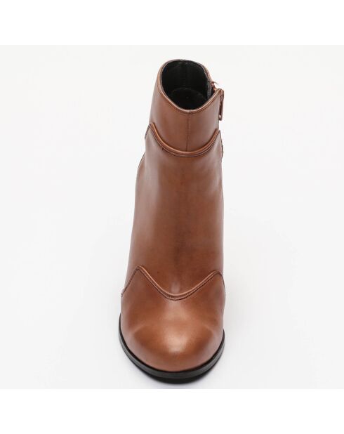 Bottines en Cuir Maoli marron - Talon 9 cm