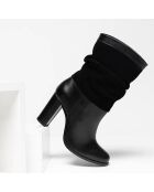 Bottes en Cuir Lana noires - Talon 9 cm