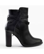 Bottines en Cuir Charlie noires - Talon 9 cm