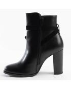 Bottines en Cuir Charlie noires - Talon 9 cm