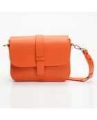 Sac bandoulière en Cuir Monica orange - 24x16x7.5 cm