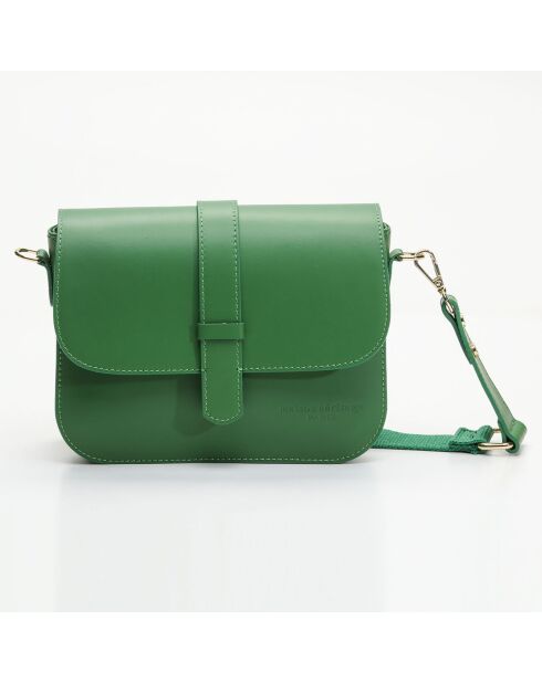 Sac bandoulière en Cuir Monica vert - 24x16x7.5 cm