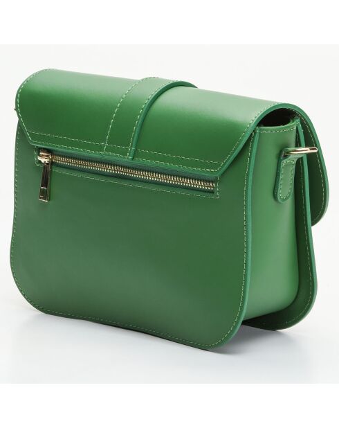 Sac bandoulière en Cuir Monica vert - 24x16x7.5 cm