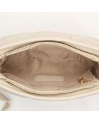 Sac bandoulière en Cuir Ruby beige - 23x15x9 cm