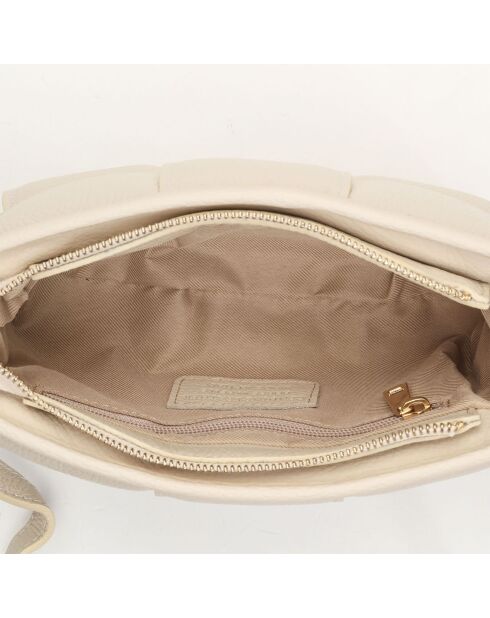 Sac bandoulière en Cuir Ruby beige - 23x15x9 cm