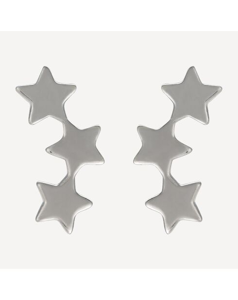 Boucles d'oreilles Andromède or blanc