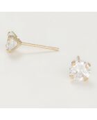 Simply You Zirkonium-Ohrringe in Gelbgold - 5 mm