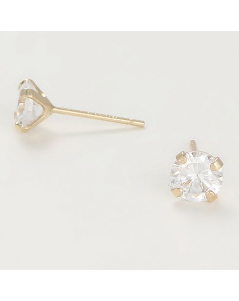 Boucles d'oreilles Simply You Zirconium or jaune - 5 mm