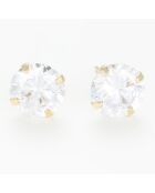 Boucles d'oreilles Simply You Zirconium or jaune - 8 mm