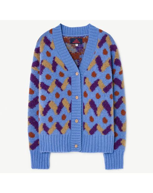Cardigan en Coton Raccoon bleu