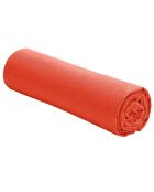 Drap housse en Lin lavé bonnet 30 cm Flamme orange