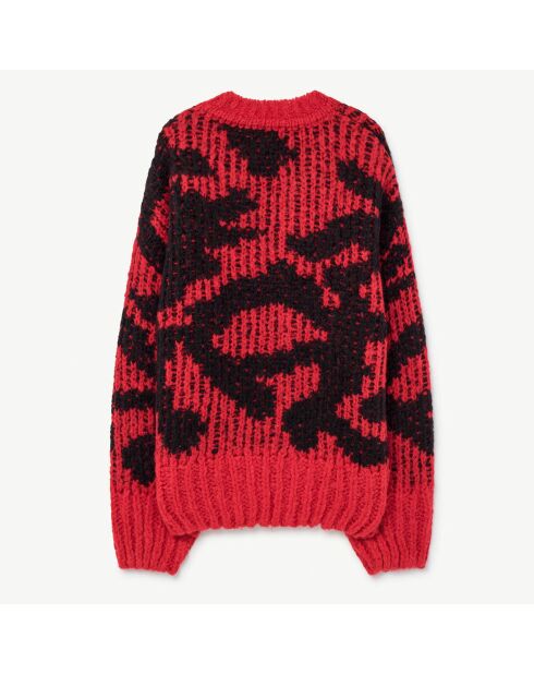 Cardigan en Alpaga & Laine mélangés Arty Raccoon rouge