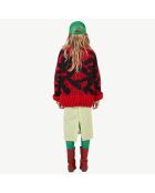 Cardigan en Alpaga & Laine mélangés Arty Raccoon rouge