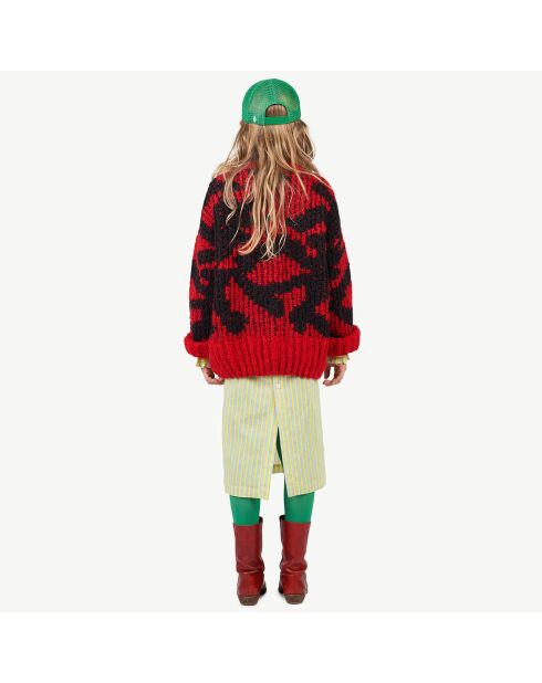 Cardigan en Alpaga & Laine mélangés Arty Raccoon rouge