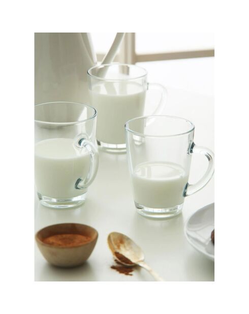 6 Tasses à café transparentes - 30 cl
