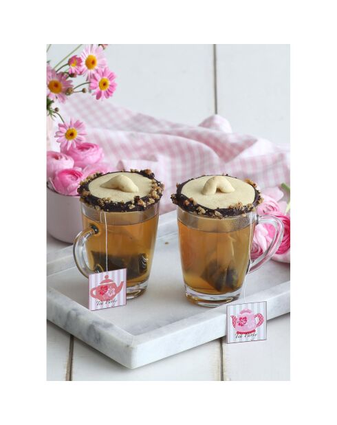 6 Tasses à café transparentes - 30 cl