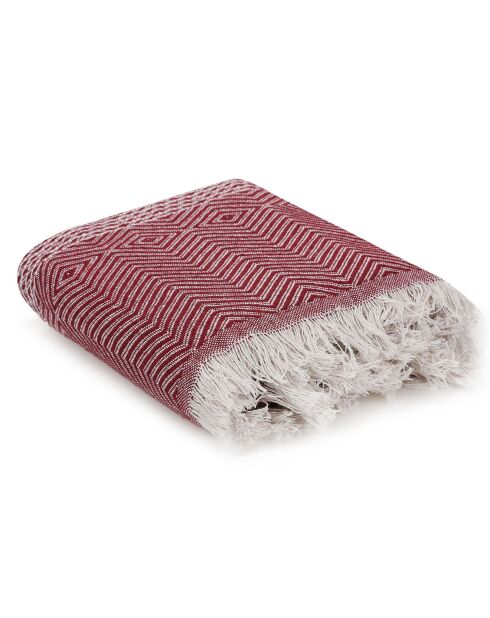 Plaid Etnik bordeaux - 170x210 cm