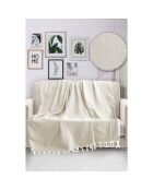 Plaid XXL écru - 170x230 cm