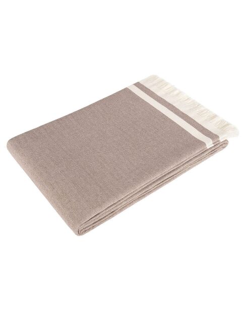 Plaid XXL Alinda marron - 170x230 cm