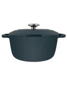 Faitout Fontestic en fonte avec couvercle vert - 24x24x11.6 cm