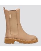 Chelsea Boots en Cuir Onna beiges