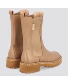 Chelsea Boots en Cuir Onna beiges