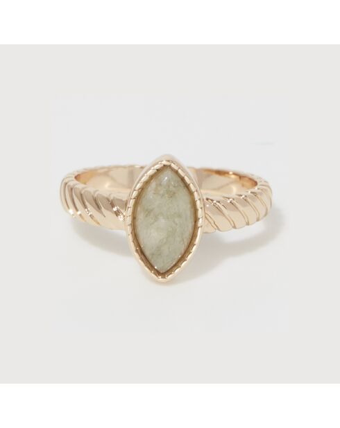 Bague Paola Labradorite en Laiton doré