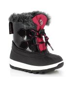 Bottes fourrées Owen noir/cerise