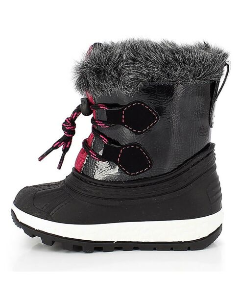 Bottes fourrées Owen noir/cerise