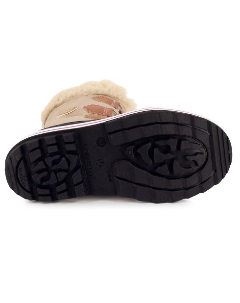 Bottes fourrées Elisa rose/noir